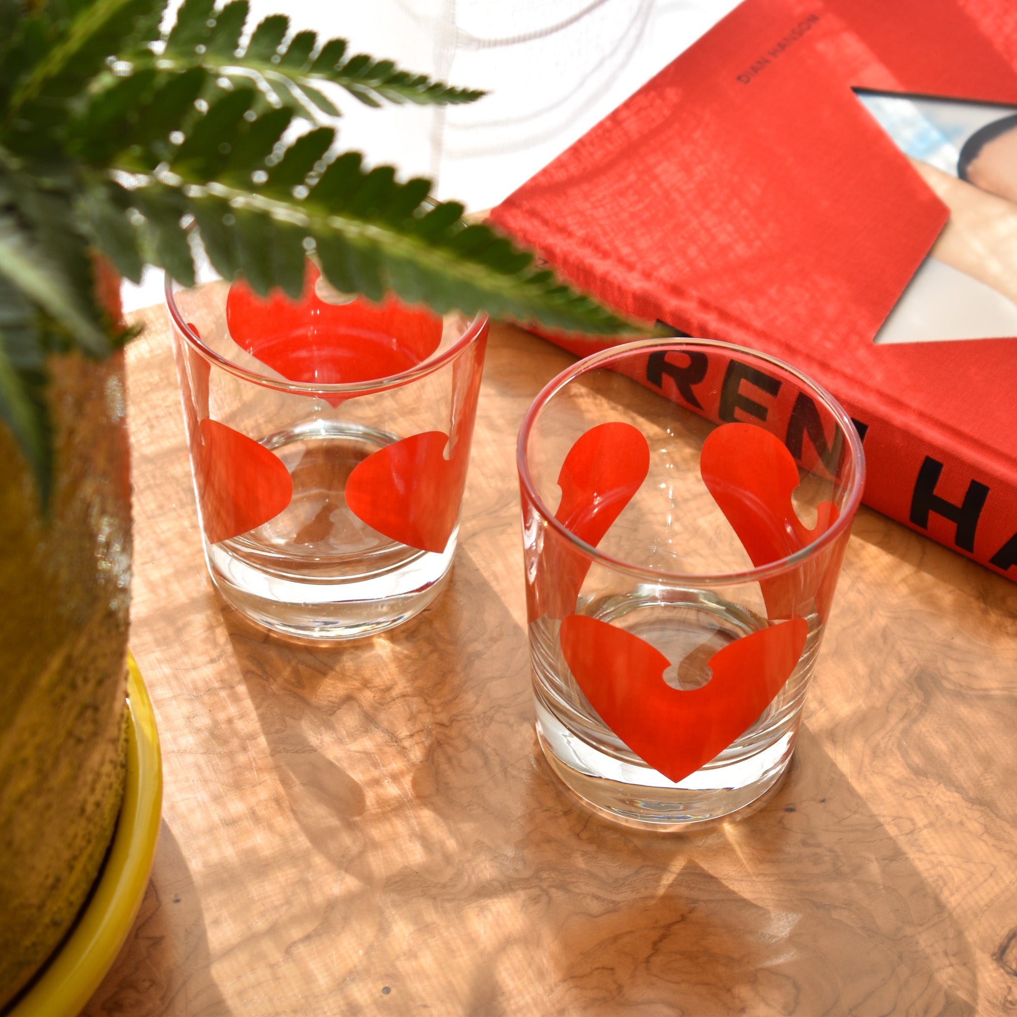 Puzzled Heart Cocktail Glasses