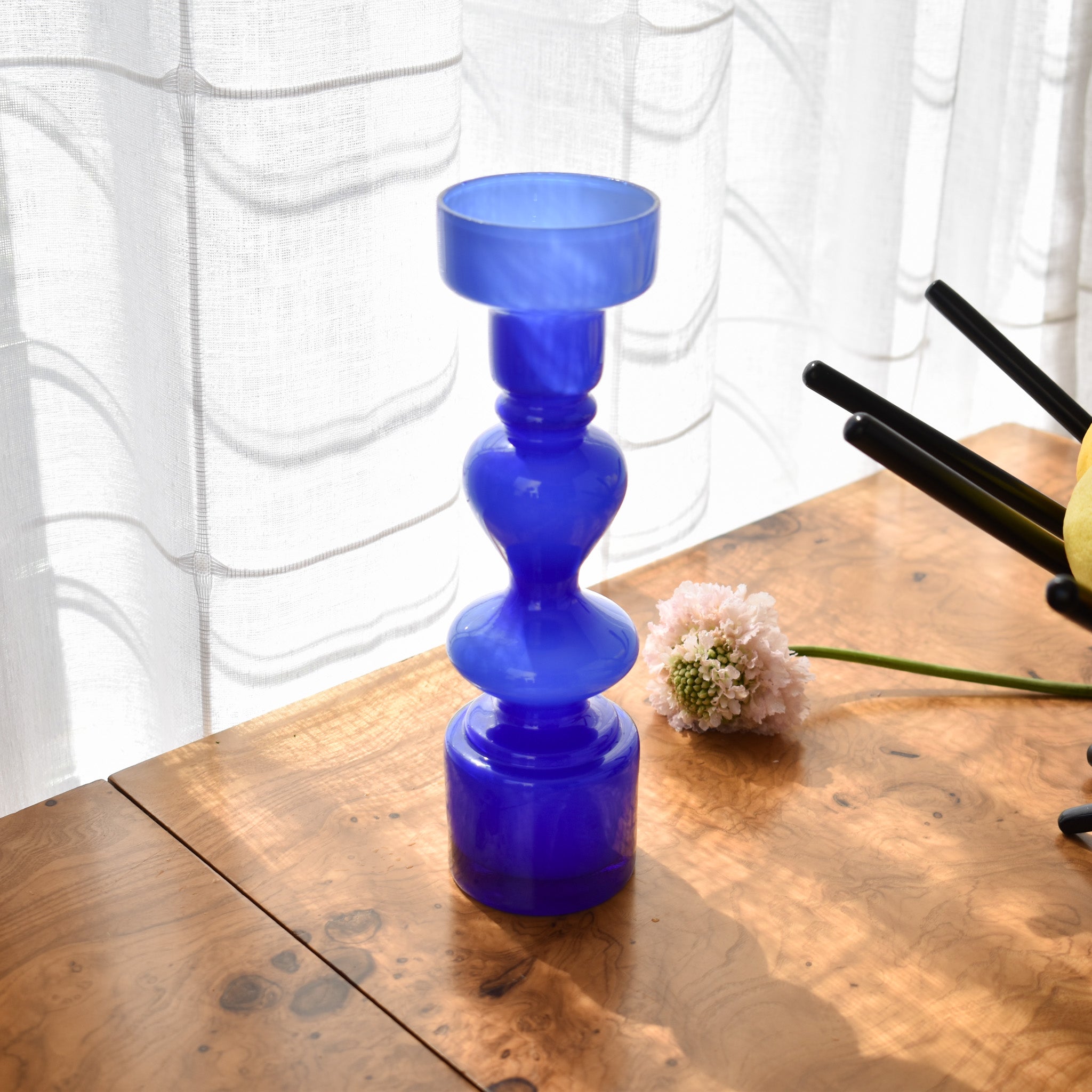 Cobalt Blue Hooped Vase