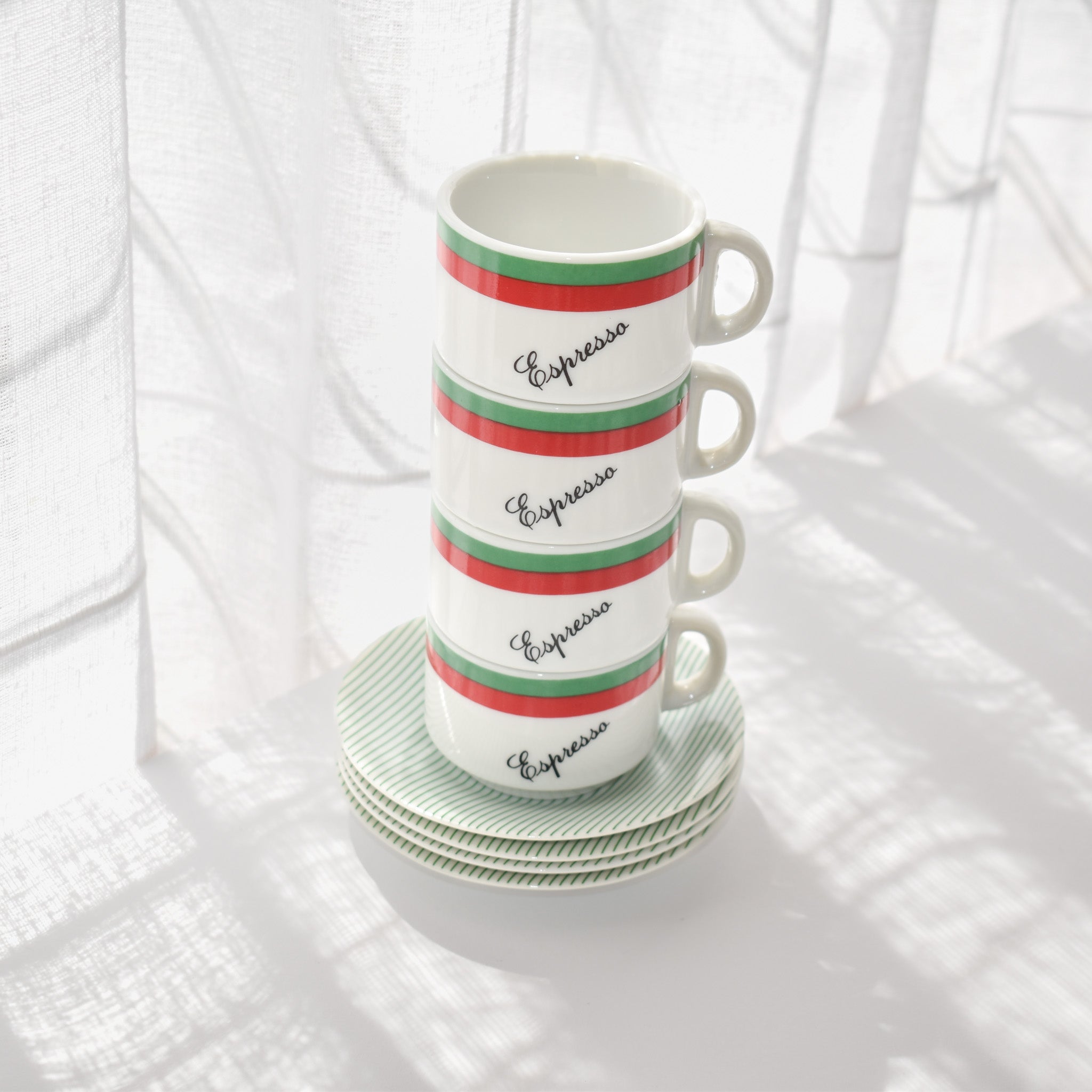 Striped Espresso Cups